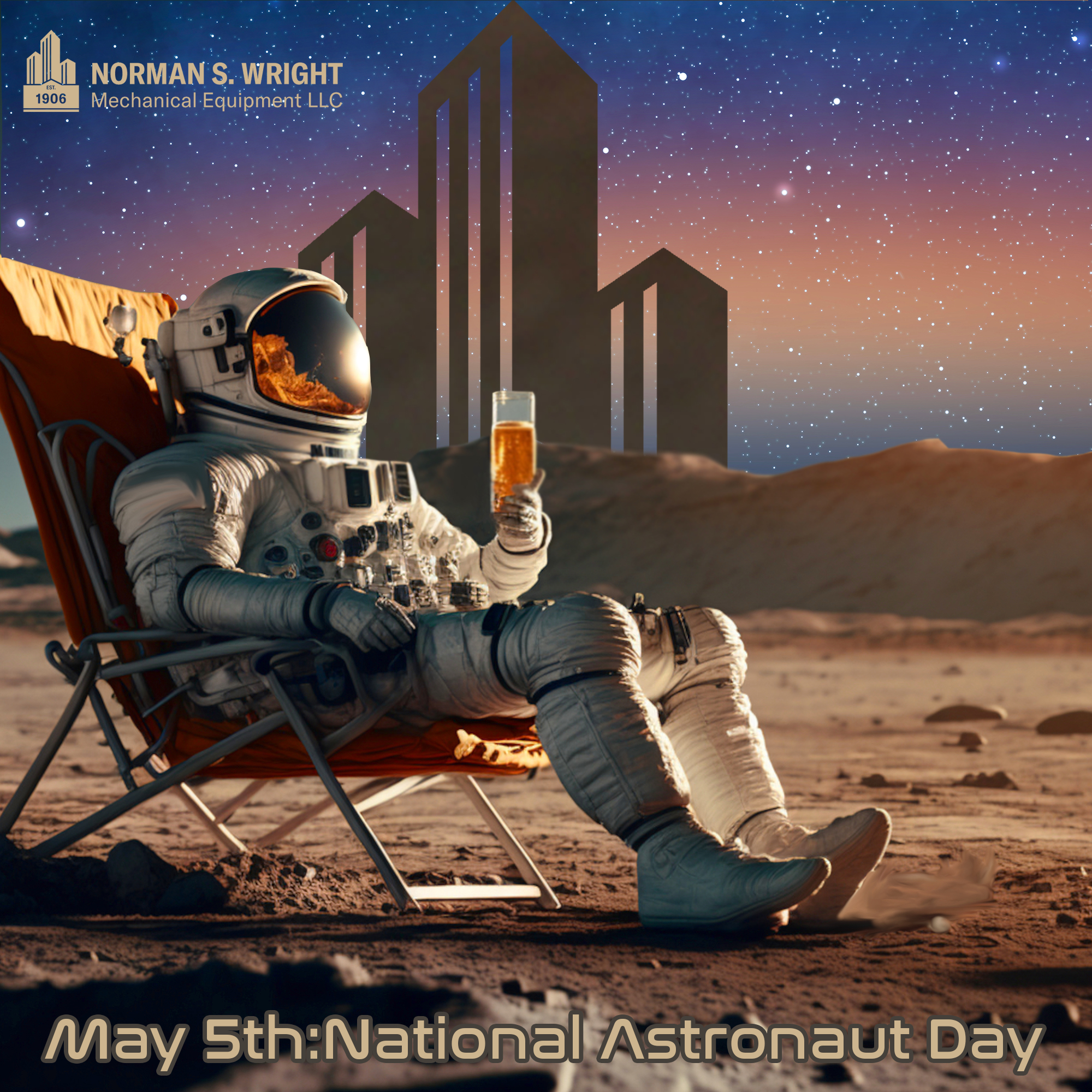 Norman S. Wright National Astronaut Day social post
